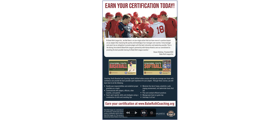 Babe Ruth Coaching Certification
