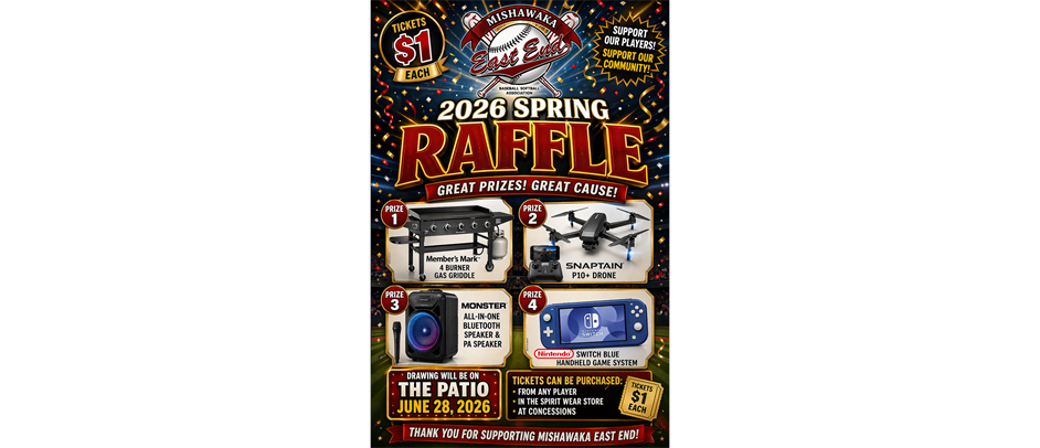 2026 Spring Raffle Prizes Announced