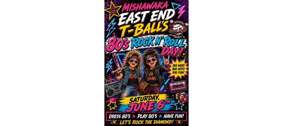 80's Rock n' Roll T-Ball Spirit Day:6/6/26